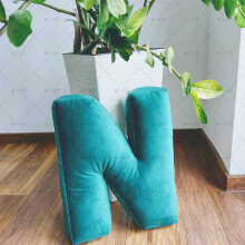 (D1pc Azul Lago) 40cm 26 letras tiradas a mano regalo de vacaciones para niños respaldo juguete dormitorio
