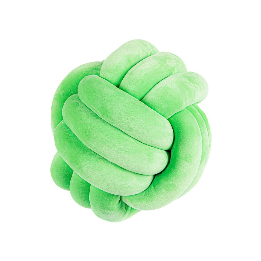 (22Cm Knot Jade )Inyahome Soft Knot Ball Round Throw Pillow For Kids Home Decor Soft Throw Green