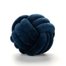 (22 cm, nodo blu navy) Cuscino rotondo Inyahome con nodo morbido, per la decorazione della casa dei