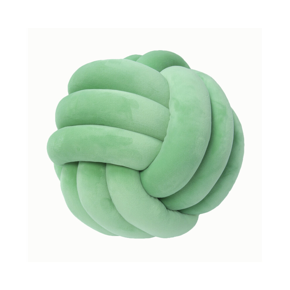 (22Cm Knot Pea ) Inyahome Soft Knot Ball Round Throw Pillow For Kids Home Decor Soft Throw Green