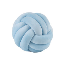 (28 cm azul hielo con nudo) Inyahome - Almohada redonda con nudo suave para decoración del hogar infantil
