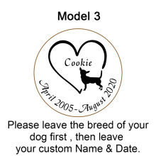 (modèle de chien) (modèle de chien) Boîte souvenir en bois personnalisée pour animaux de compagnie avec