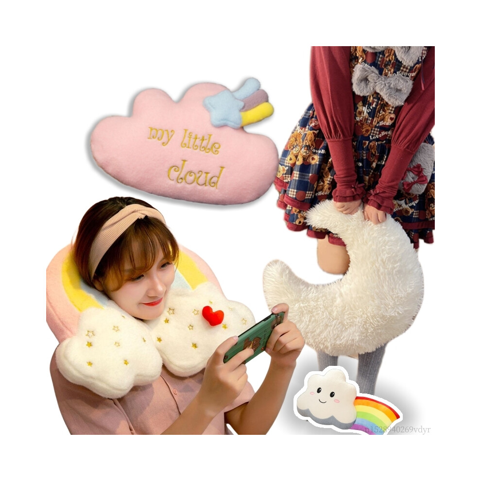 (rose 35x55cm voir l'option de sélection) Promotion Ins Style Drôle Nuage Lune Peluche Douce Bébé