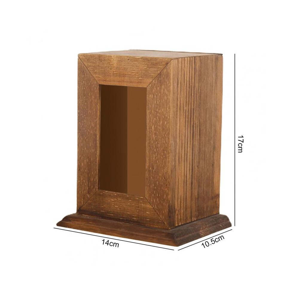 (Brun foncé) (Brun foncé) Urne en bois pour animaux de compagnie Boîte à souvenirs pour animaux de compagnie