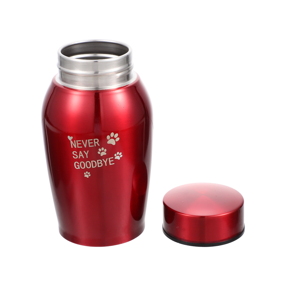 (Rouge) (Rouge) Conteneur à cendres pour os d'animaux de compagnie Boîte de rangement pour cendres de