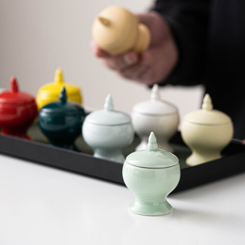 (D)(D) Cremation pet personal ceramic urns small animal ash container 2