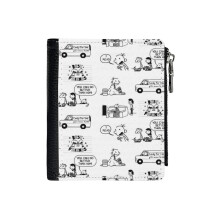 (Wimpy Kid _188) PU Wallet Compact Bifold with Zipper & Multiple Card Coins Slots Black Stylish Durable Graphic Design Print for Men Women Kids Christmas Gift