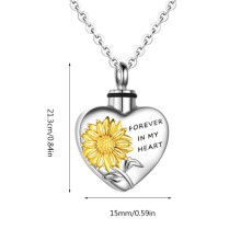 Collier pendentif urne funéraire galvanisée pour chat (vert clair)