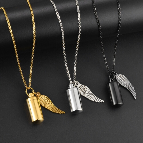 Collier pendentif urne funéraire galvanisée pour chat (vert clair) 2