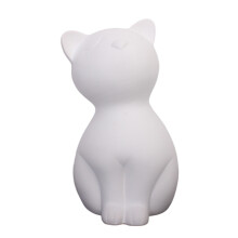 (Chat blanc) (Chat blanc) Urnes en céramique pour chats, commémoratifs d'animaux en forme faits à la