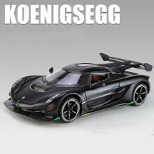 (Noir) 1:24 Koenigsegg Jesko Attack Modèle de voiture de sport en alliage Modèle de voiture de course