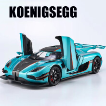 (Blu) 1:24 Koenigsegg ONE 1 One:1 Modello di auto giocattolo in lega pressofusa con suono e luce, tira