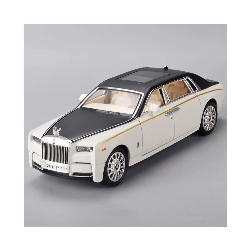 (White)1:24 RR Phantom model zinc alloy towable pressurized toy cars with sound and light-image-OPC-PH7WPMR-NEW