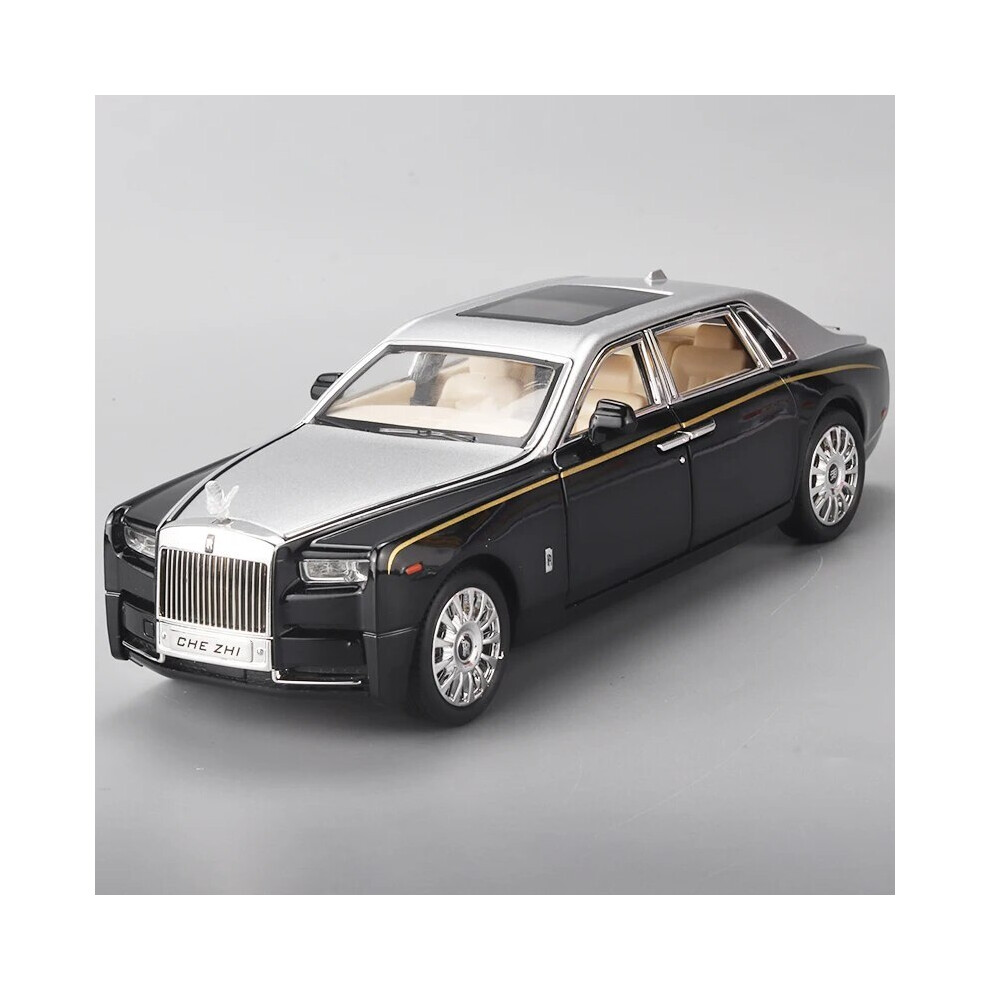 (Silvery) 1:24 RR Phantom model zinc alloy towable pressurized toy cars with sound and light-image-OPC-PH7WPMV-NEW