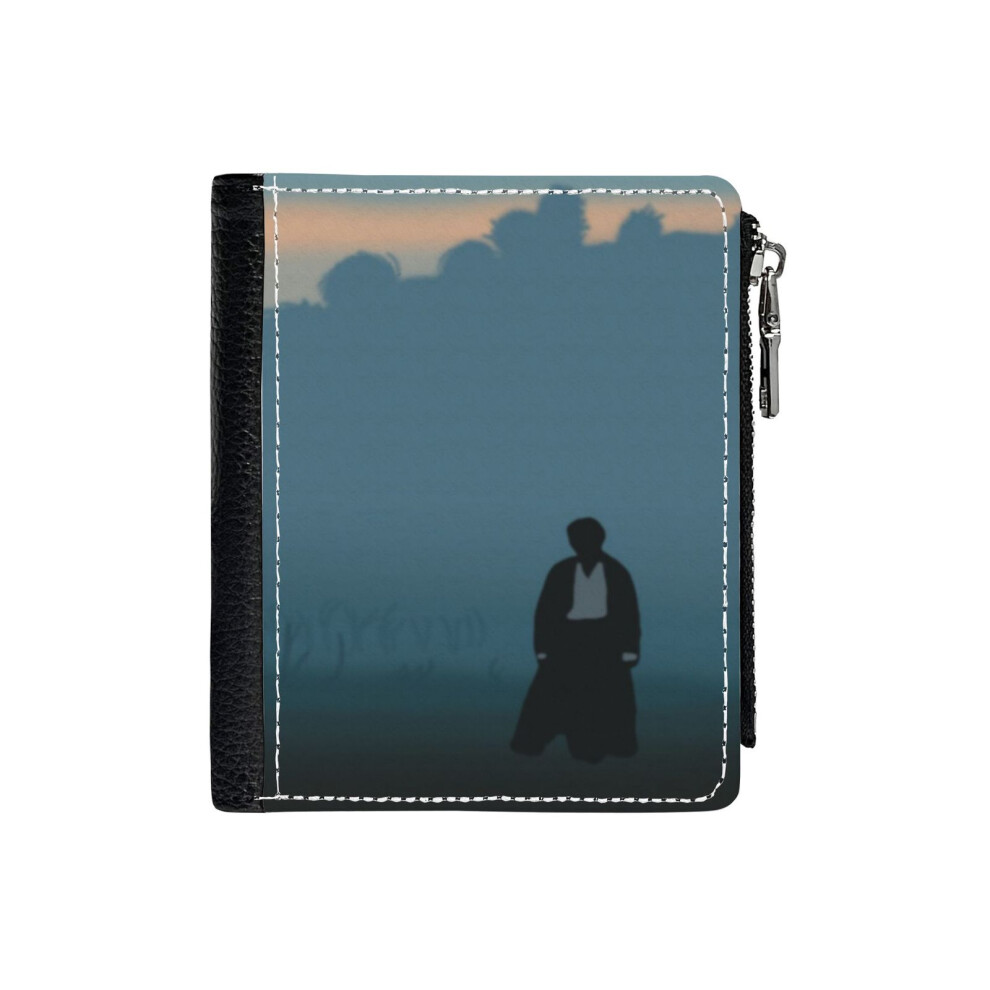 (Pride And Prejudice Mr. Darcy_39) PU Wallet Compact Bifold with Zipper & Multiple Card Coins Slots Black Stylish Durable Graphic Design Print for Men-image-OPC-PH7WQJ9-NEW