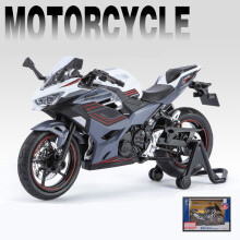 (Grijze winkeldoos) 1:12 Kawasaki Ninja 400 Alloy Sports Motorcycle Model Diecast