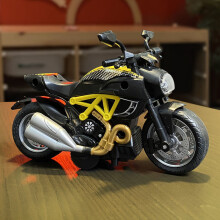 (Geel) Schaal 1:14 Legering Motorfiets Auto Model Diecast Auto met Licht Geluid Pull Back