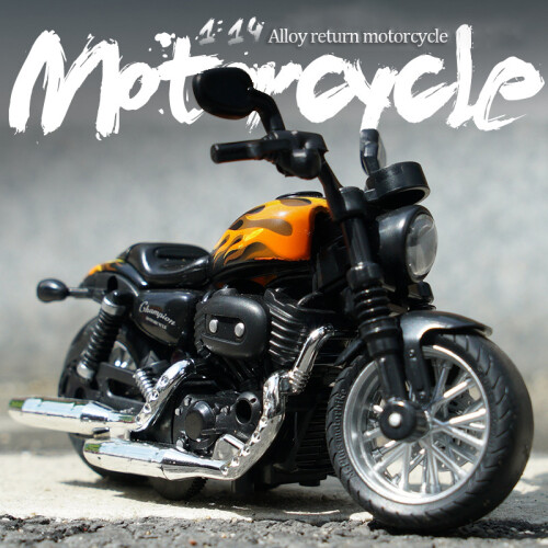 (Wit) Schaal 1:14 Legering Motorfiets Auto Model Diecast Auto met Licht Geluid Pull Back 1