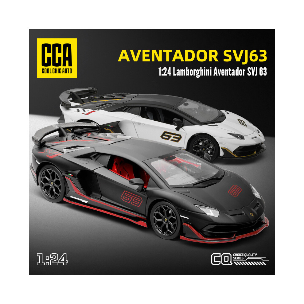 (Aventador Bleu) CCA 1:24 Aventador SVJ63 Huracan STO Super Voiture de Course en Alliage Moulé Sous