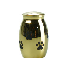 (or) (or) Urnes pour animaux de compagnie Urne en acier inoxydable avec empreintes de pattes d'animaux