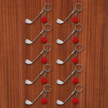 (Rouge) (Rouge) 10 PC Mini Beau roman et porte-clés avec logo de mode en trois tailles
