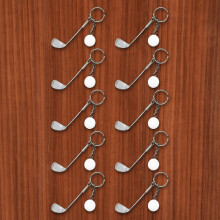 (Blanc) (Blanc) 10 PC Mini Beau roman et porte-clés avec logo de mode en trois tailles