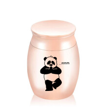 Urne funéraire panda en acier titane (or rose 30 x 40 mm)