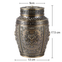 (cyan)(Cyan) Conteneur pour cendres Boîte à cercueil Urnes pour cendres humaines Mémorial pour animaux