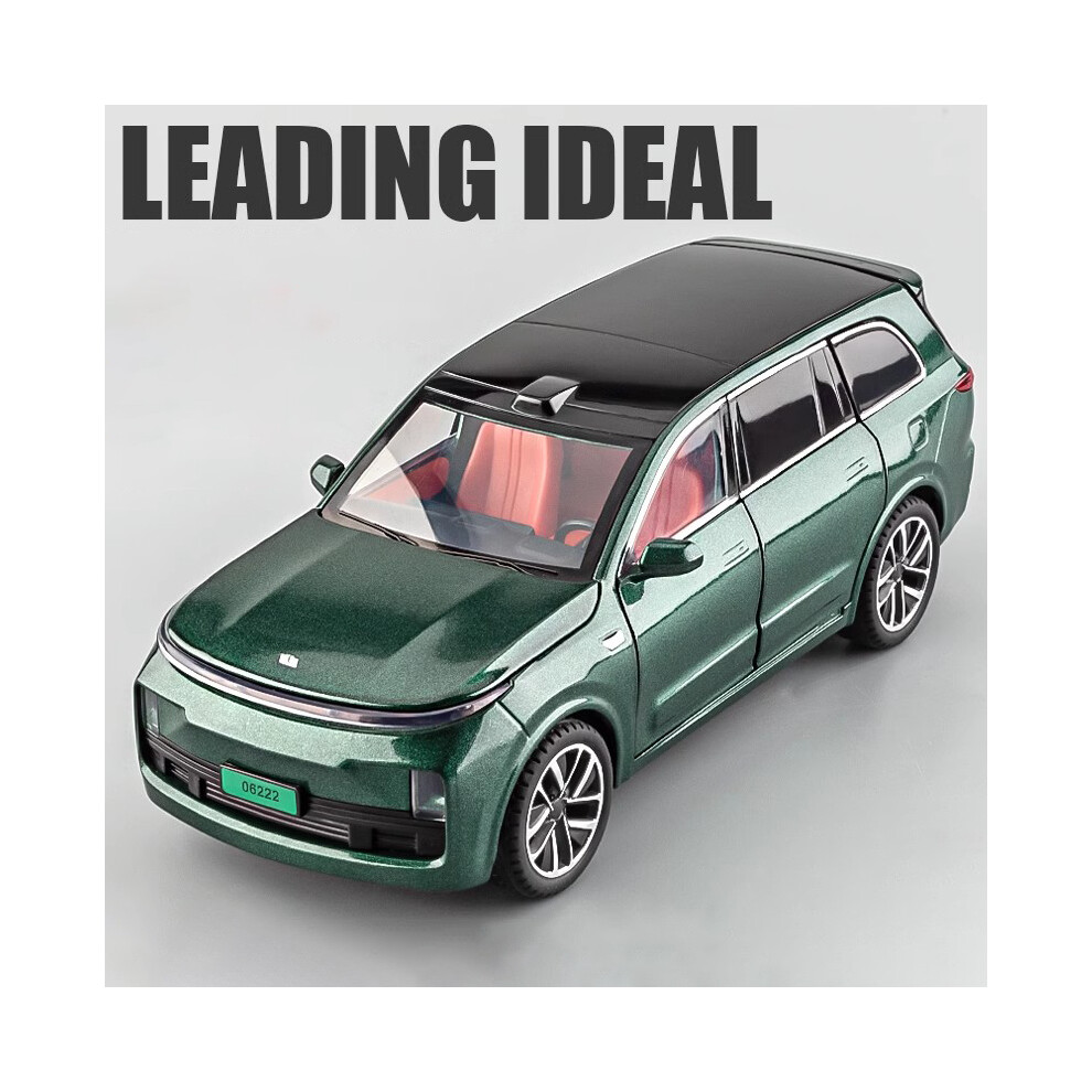 (Green)1:24 LEADING IDEAL L9 SUV alloy model car toy diecast metal casting and light back-image-OPC-PH7WTFJ-NEW
