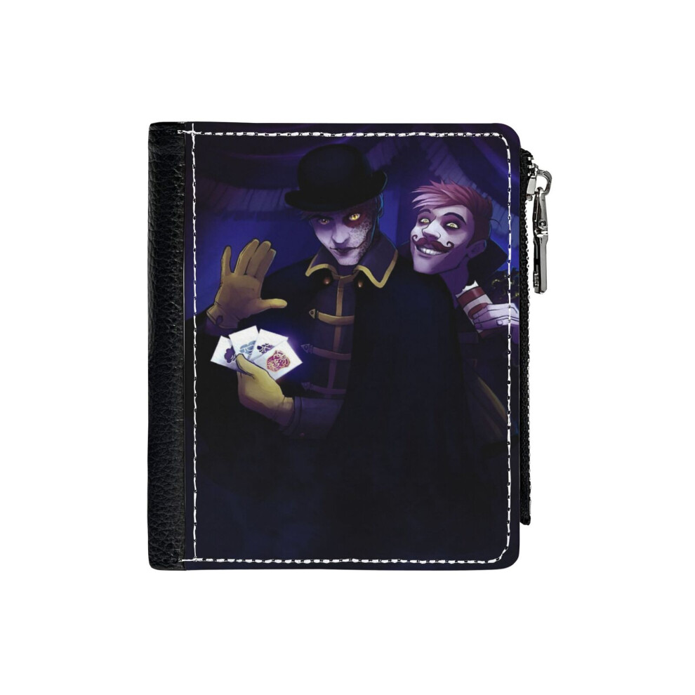 (Sanders Sides - The Dark Sides_87) PU Wallet Compact Bifold with Zipper & Multiple Card Coins Slots Black Stylish Durable Graphic Design Print for Me-image-OPC-PH7WTJJ-NEW