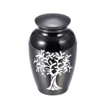 (Noir 70x45mm) (Noir 70X45mm) Urnes Arbre de Vie pour cendres humaines Urnes funéraires Mini urnes commémoratives
