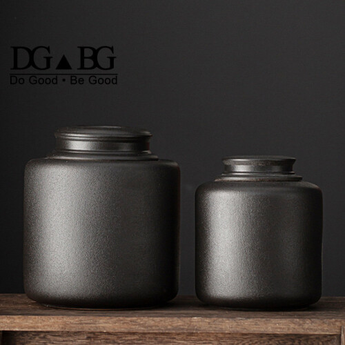 (Black S)(Black S) Large Cremation Urns for Human Ashes Pet Ceramic Urn Funeral Container 1