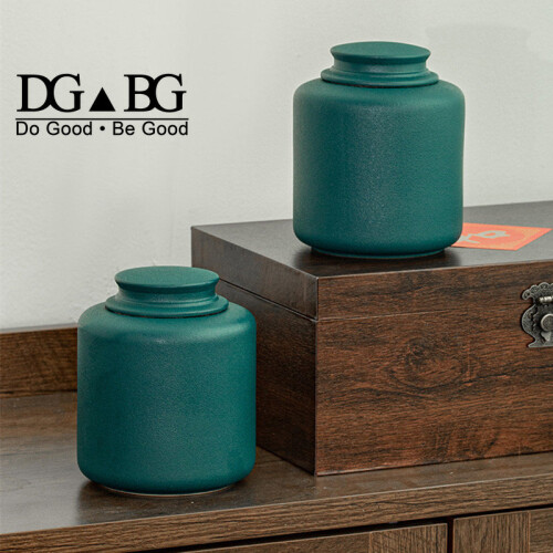 (Black S)(Black S) Large Cremation Urns for Human Ashes Pet Ceramic Urn Funeral Container 2