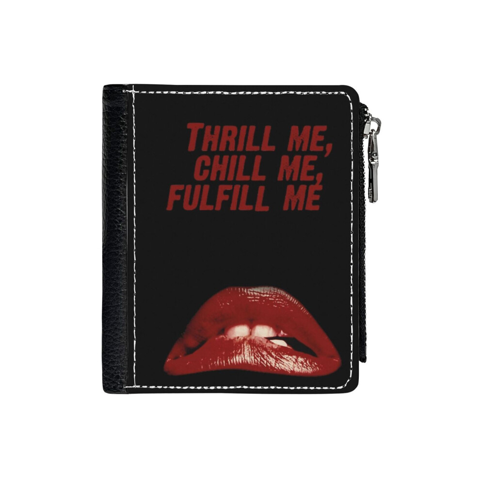 Bearlad (Rocky Horror Picture Show_11) Pu Wallet Compact Bifold With Zipper & Multiple Card Coins Slots Stylish Durable Graphic Design Print For Men Wom Black