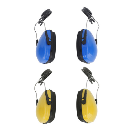 (Yellow)(Yellow) Helmet protector 1 pair noise reduction protective helmet ear protector wide application 1
