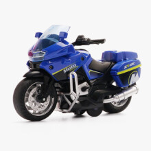 (Blauw) 1/14 Automodel Legering Intrekbare Motorfiets Herenlocomotief Politieauto