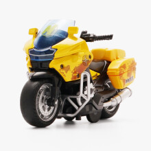 (Geel) 1/14 Automodel Legering Intrekbare Motorfiets Herenlocomotief Politieauto