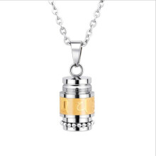 (Collier Or) (Collier Or) Collier Urnes pour Animaux en Acier Inoxydable