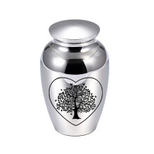 (Argent 70x45mm) (Argent 70X45mm) Urnes Arbre de Vie pour cendres humaines Belles urnes commémoratives