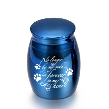 (Bleu 30x40mm) (Bleu 30x40mm) Urnes funéraires pour animaux de compagnie, porte-cendres commémoratif,