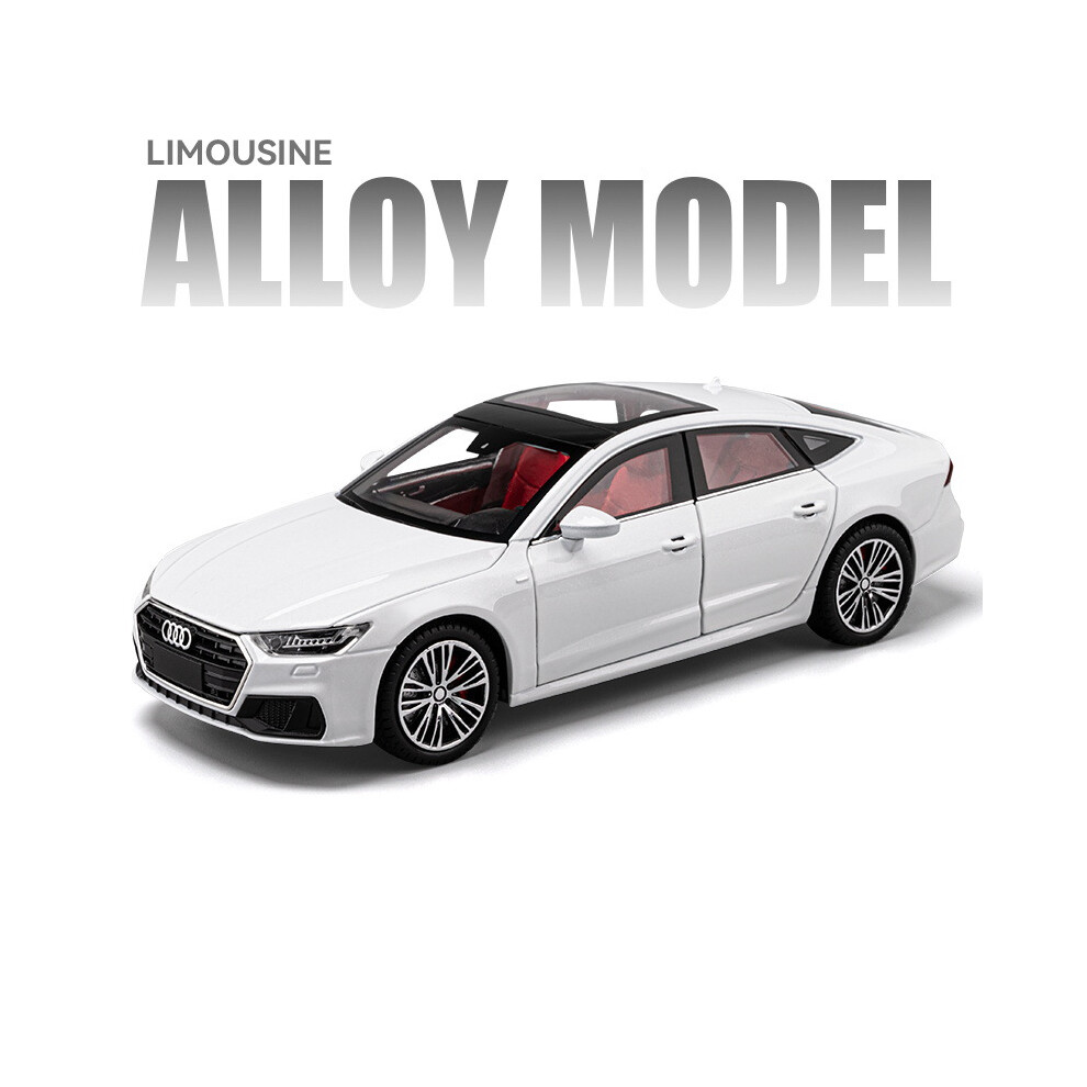 (White)1:24 A7 Coupe Alloy Sports Car Models Metal Vehicles Car Models Sound and Light Simulation Collections-image-OPC-PH7WWWM-NEW