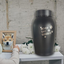 (Noir) Urne commémorative pour animaux de compagnie, porte-cendres, souvenir funéraire et précieux