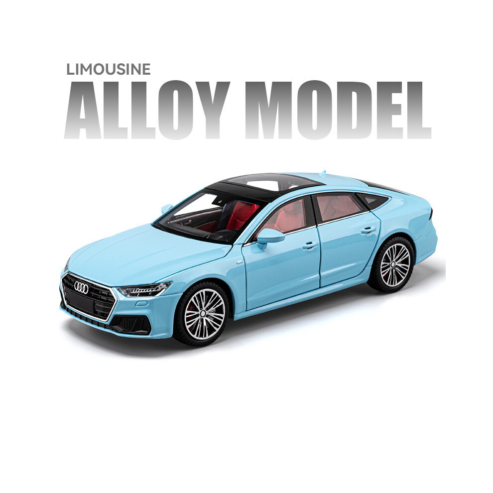 (Sky Blue)1:24 A7 Coupe Alloy Car Model Diecast Metal Toy Vehicle Car Model Sound and Light Collection-image-OPC-PH7WX7Z-NEW