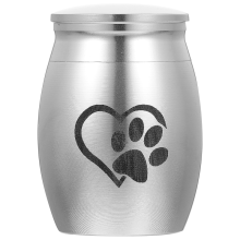 Urne funéraire en acier inoxydable pour animaux de compagnie (argent)