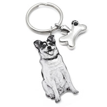 (Photo noir et blanc) (Photo noir et blanc) Cadeau commémoratif personnalisé pour animaux de compagnie