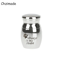 (-5)-5 Chzimade toujours dans mon cœur urnes en acier inoxydable animaux de compagnie chiens cendres