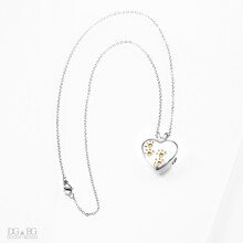 (Golden Paw Print) (Golden Paw Print) Urne funéraire pour animaux de compagnie en forme de cœur en acier