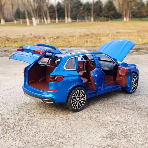 (Blauw met doos) 1:32 X5 SUV Legering Model Auto Speelgoed Diecasts Die Casting Pull Back 2