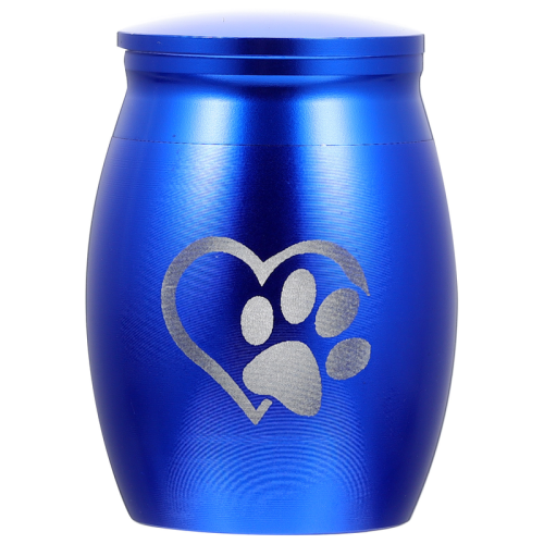 Urnes pour animaux de compagnie en acier inoxydable (bleu)
