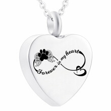 (Collier urne à cendres 1)(Collier urne à cendres 1)Bijou de crémation en forme de cœur Collier urne